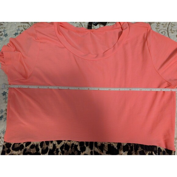 NEW LADIES GLITZY GIRL PINK/ANIMAL PRINT JERSEY LONG MAXI DRESS SIZE S - Picture 9 of 13